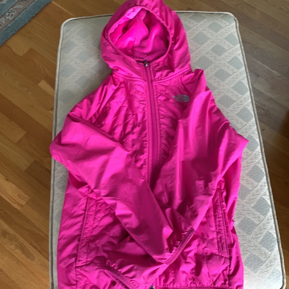 North Face coat, fuzzy inside, attached hood, girls size 10-12. - Picture 11 of 13